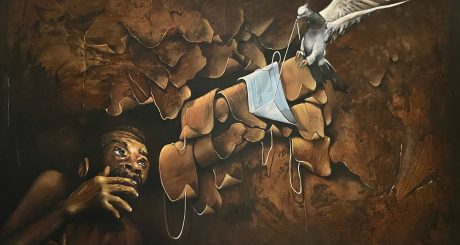 - pandemisches Erwachen - Öl auf Leinwand Größe 80x40 cm